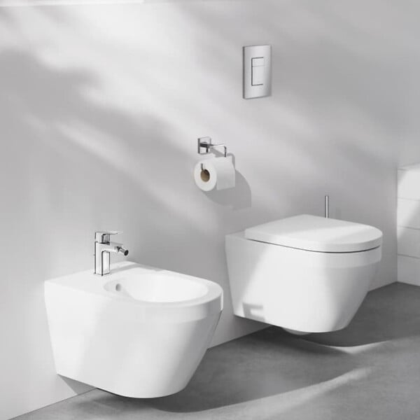 GROHE - Dice mitigeur monocommande de bidet à levier avec vidage, chrome brillant (1018770000) - large