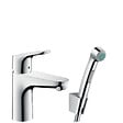 VITRA - Vitra Integra bidet suspendu + trop-plein, 35,5x54 cm + Hansgrohe Focus Set bidette, bonde Push-Open (7042-028831927000) - vignette