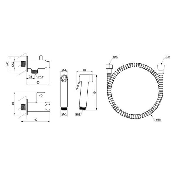 RAVAK - Ravak valve murale avec bidet douche chrome X070166 - large