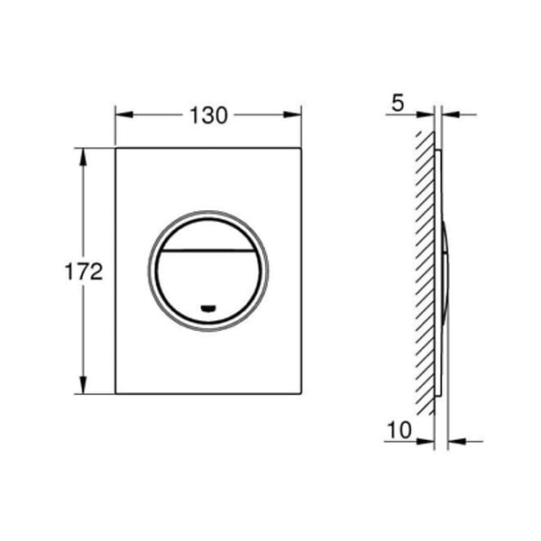 GROHE - Nova Cosmopolitan S plaque de commande double touche, warm sunset (37601DA0) - large