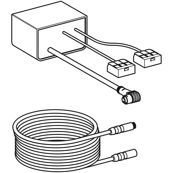 GEBERIT - Bloc dʼalimentation 230 V / 12 V / 50 Hz, avec câble dʼalimentation électrique 1,8 m, pour boîtier de raccordement électrique - large