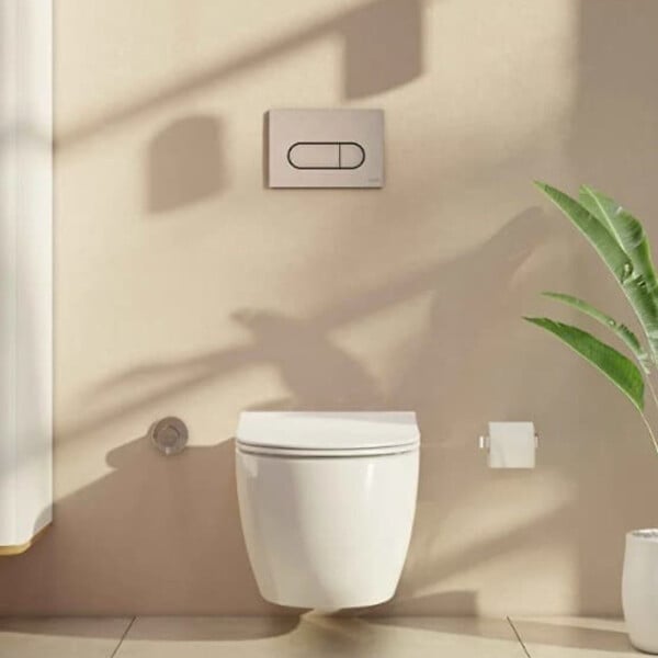 VITRA - Root plaque de commande double touche, nickel brossé (740-2295) - large