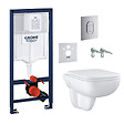 GROHE - Rapid SL pack WC bâti-support + WC suspendu sans bride Grohe avec abattant SoftClose + plaque (GRGRSEWR02FR-FS) - vignette