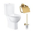 GROHE - WC à poser sans bride Quickfix + Abattant déclipsable + Dérouleur papier mural + Porte-balai Cool Sunrise - vignette