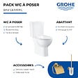 GROHE - WC à poser sans bride Quickfix + Abattant déclipsable + Dérouleur papier mural + Porte-balai Cool Sunrise - vignette