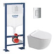 GROHE - Solido pack WC bâti autoportant + WC suspendu sans bride Ceramia PixL avec abattant SoftClose + plaque (GRCEPXWMT02FR-FS) - vignette