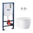 GROHE - Rapid SL pack WC bâti-support + WC suspendu sans bride Grohe avec abattant SoftClose + plaque (GRRGRSTWR01-FR) - vignette