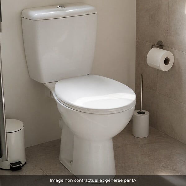 JACOB DELAFON - WC à poser sortie horizontale Eolia avec abattant - large