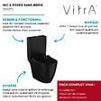 VITRA - WC à poser sans bride VitrA Sento + abattant slim freinde chute noir mat - vignette