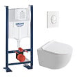 GROHE - Rapid SL pack WC bâti autoportant + WC suspendu sans bride Ceramia PixL avec abattant SoftClose + plaque (GRRCEPXWMT01FR-FS) - vignette