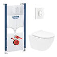 GROHE - Pack WC bâti-support 2en1 + WC suspendu sans bride Siko avec abattant SoftClose + plaque Grohe (GRRCEWT01FR-FS) - vignette