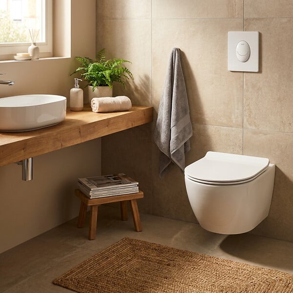 GROHE - Pack WC bâti-support 2en1 + WC suspendu sans bride Siko avec abattant SoftClose + plaque Grohe (GRRCEWT01FR-FS) - large