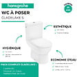 HANSGROHE - WC à poser sans bride sortie horizontale GladeLake S avec abattant frein de chute - vignette