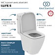 IDEAL STANDARD - WC à poser compact sans bride sortie horizontale I.Life S avec abattant frein de chute - vignette