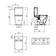 IDEAL STANDARD - WC à poser compact sans bride sortie horizontale I.Life S avec abattant frein de chute - vignette