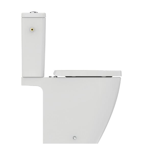 IDEAL STANDARD - WC à poser compact sans bride sortie horizontale I.Life S avec abattant frein de chute - large