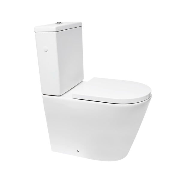 SWISS AQUA TECHNOLOGIES - Project ensemble WC à poser sans bride & mécanisme de chasse GEBERIT + abattant SoftClose, blanc brillant (SATPRO31G) - large