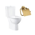 GROHE - WC à poser sans bride Quickfix + Abattant déclipsable + Dérouleur de papier mural Cool Sunrise - vignette