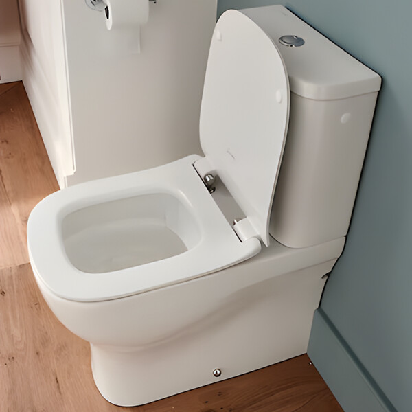 JACOB DELAFON - WC à poser compact sans bride sortie universelle avec abattant extra-plat, déclipsable et frein de chute - large