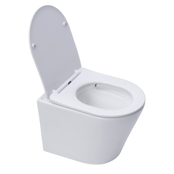 GROHE - Pack WC Bâti-support + WC SAT Infinitio sans bride fixations invisibles + Plaque + Panneau isolation phonique - large