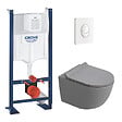 GROHE - Rapid SL pack WC bâti autoportant + WC suspendu sans bride Ceramia PixL avec abattant SoftClose + plaque (GRRCEPXGRMT01FR-FS) - vignette