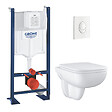 GROHE - Rapid SL Project pack WC bâti autoportant + WC suspendu sans bride Grohe avec abattant SoftClose + plaque (GRRGRSEWR01FR-FS) - vignette