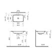 VITRA - Vasque à poser Vitra Metropole 60 x 40 x 16 cm, avec trop-plein, blanc brillant, sans trou pour robinetterie (5668-003-0012) - vignette