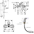 HANSGROHE - Ensemble douche Crometta + Mitigeur bain douche Logis - vignette