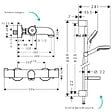 HANSGROHE - Pack mitigeur baignoire thermostatique Ecostat 1001 CL chromé + Ensemble de douche Crometta 2 jets blanc/chromé - vignette