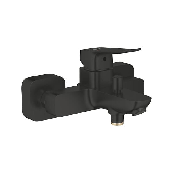 GROHE - Dice mitigeur monocommande bain/douche mural à levier 150 mm, sans ensemble de douche, noir mat (1018722430) - large