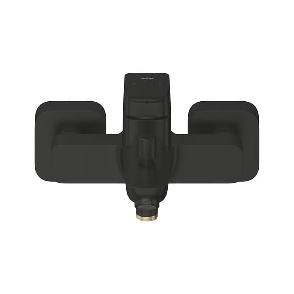 GROHE - Dice mitigeur monocommande bain/douche mural à levier 150 mm, sans ensemble de douche, noir mat (1018722430) - large