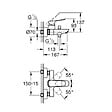 GROHE - Dice mitigeur monocommande bain/douche mural à levier 150 mm, sans ensemble de douche, noir mat (1018722430) - vignette