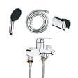 GROHE - Mitigeur baignoire mécanique Swift avec colonnettes Idro'Flex + Douchette 2 jets Start + Flexible + Support - vignette