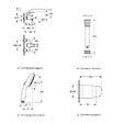 GROHE - Mitigeur baignoire mécanique Swift avec colonnettes Idro'Flex + Douchette 2 jets Start + Flexible + Support - vignette