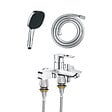 GROHE - Mitigeur baignoire mécanique Start Loop avec colonnettes Idro'Flex + Douchette 2 jets Comfort + Flexible - vignette