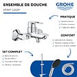 GROHE - Pack mitigeur BD mécanique Start Loop + Douchette Vitalio Start 110 + Barre Quickflix Vitalio Smartactive + Flexible - vignette