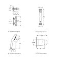 GROHE - Mitigeur baignoire thermostatique Precision Get avec colonnettes Idro'Flex + Douchette 2 jets Comfort + Flexible + Support - vignette