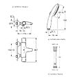 GROHE - Mitigeur baignoire thermostatique Precision Trend avec colonnettes Idro'Flex + Douchette 2 jets Start + Flexible - vignette