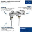 VILLEROY ET BOCH - Mitigeur bain douche mécanique  Loop & Friends Chrome - vignette