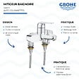 GROHE - Mitigeur baignoire mécanique Swift avec colonnettes Idro'Flex - vignette