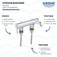 GROHE - Mitigeur baignoire mécanique Grohe Essence avec colonnettes Idro'Flex - vignette