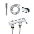 GROHE - Mitigeur baignoire mécanique Essence avec colonnettes Idro'Flex + Douchette 1 jet + Flexible + Support - vignette