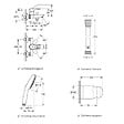 GROHE - Mitigeur baignoire mécanique Start Loop avec colonnettes Idro'Flex + Douchette 2 jets Comfort + Flexible + Support - vignette