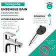 HANSGROHE - Pack mitigeur bain douche mécanique Vernis Blend C2 + Pommeau de douche Pulsify Select 105 + Flexible Metaflex chromé - vignette