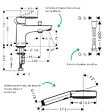 HANSGROHE - Pack mitigeur bain douche mécanique Vernis Blend C2 + Pommeau de douche Pulsify Select 105 + Flexible Metaflex chromé - vignette