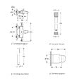 GROHE - Mitigeur baignoire thermostatique Grohtherm 800 avec colonnettes Idro'Flex + Douchette 1 jet + Flexible + Support - vignette