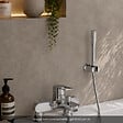 GROHE - Mitigeur baignoire mécanique Start Loop avec colonnettes Idro'Flex + Douchette 1 jet + Flexible + Support - vignette