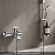 HANSGROHE - Pack mitigeur baignoire mécanique Focus C2 chromé + Ensemble de douche Crometta 2 jets blanc/chromé - vignette