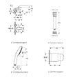 GROHE - Mitigeur baignoire mécanique Swift avec colonnettes Idro'Flex + Douchette 2 jets Comfort + Flexible + Support - vignette