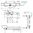 HANSGROHE - Pack mitigeur bain douche thermostatique Ecostat Comfort  + Flexible Designflex + Pommeau Pulsify S bronze brossé - vignette